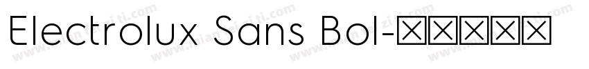 Electrolux Sans Bol字体转换